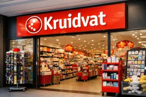 Bedrijven in Maassluisnu Ingang van een Kruidvat winkel met open deuren en winkelinterieur zichtbaar